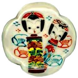 8-0 Obi Dome - Ceramic with Paint DF - Koichi Dolls  (1-1/8")